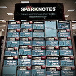 display of sparknotes books by Kevin Dooley on flickr